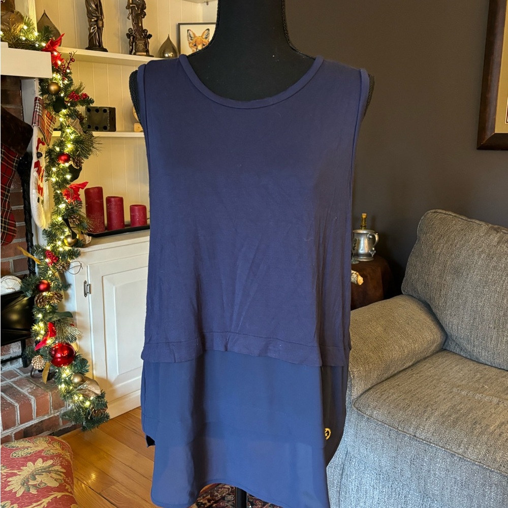 Michael Kors Navy Layered Tank Top Woman’s size L